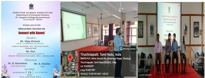 Connect with Alumni session, St. Joseph’s College Tiruchirappalli